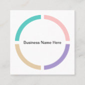Pastelkleur trendy visitekaartjes ontwerp (Voorkant)