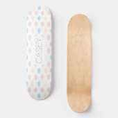 Pastelkleur wolken roze blauw geel modern. persoonlijk skateboard (Voorkant)
