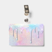 pastelkleurdruppels badge (Achterkant met clip)