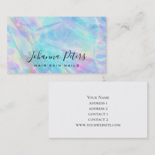 Pastelkleuren abstracte achtergrond visitekaartje (Voorkant / Achterkant)