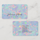 Pastelkleuren abstracte opaalfoto visitekaartje (Voorkant / Achterkant)