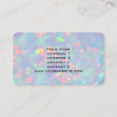 Pastelkleuren abstracte opaalfoto visitekaartje (Achterkant)