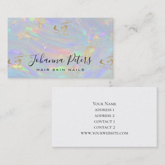 Pastelkleuren abstracte textuur visitekaartje (Voorkant / Achterkant)