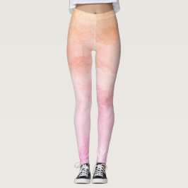 Pastelkleuren artistiek waterverf geschilderd patr leggings