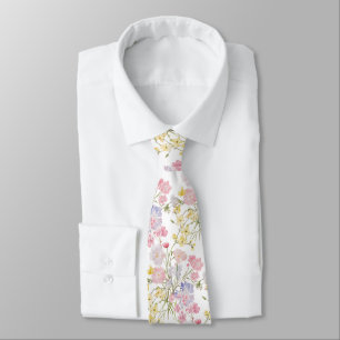 pastelkleuren bloemen stropdas