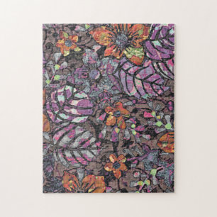 Pastelkleuren bloempatroon romantische digitale ku legpuzzel