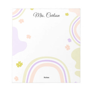 Pastelkleuren Boho Regenboog Notitieblok voor Doce