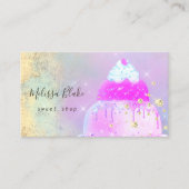 pastelkleuren cake logo visitekaartje (Voorkant)