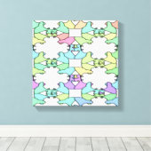 PASTELKLEUREN CANVAS AFDRUK (Insitu (Houten vloer))