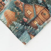  pastelkleuren Christmas Gingerbread huizen Fleece Deken (Hoek)