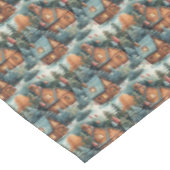  pastelkleuren Christmas Gingerbread huizen Tafelkleed (Gekanteld)