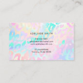 pastelkleuren dierlijk huidpatroon visitekaartje (Achterkant)