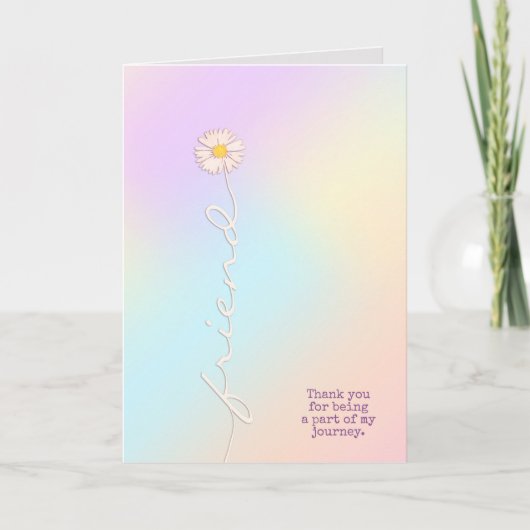 pastelkleuren en madeliefje dank je wel kaart (Voorkant)