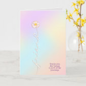 pastelkleuren en madeliefje dank je wel kaart (Gele Bloem)