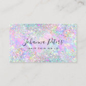 pastelkleuren faux glitter abstract optisch ontwer visitekaartje (Voorkant)