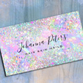 pastelkleuren faux glitter abstract optisch ontwer visitekaartje