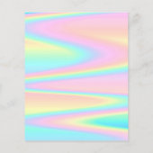 pastelkleuren FAUX-holograafbrochure Flyer (Achterkant)