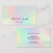 pastelkleuren FAUX iriserend effect Visitekaartje (Voorkant / Achterkant)