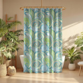 Pastelkleuren  florale paisleypatroon douchegordijn