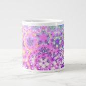 Pastelkleuren geometrisch Abstract patroon Grote Koffiekop (Voorkant)