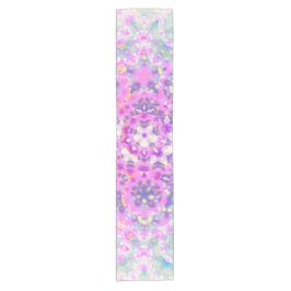 Pastelkleuren geometrisch Abstract patroon Korte Tafelloper