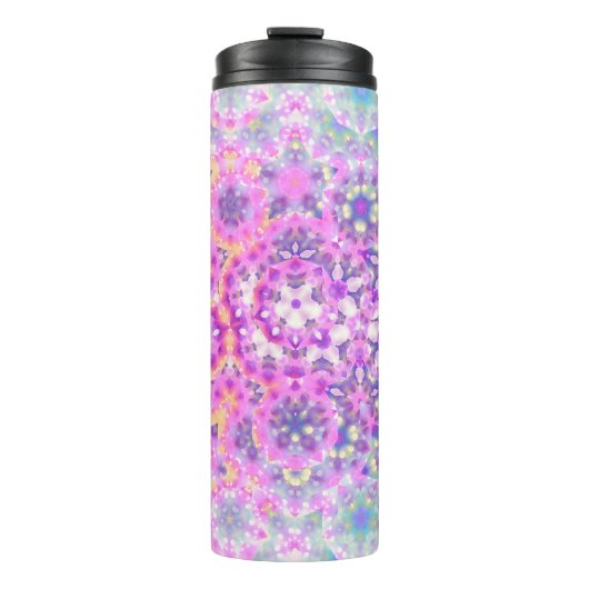 Pastelkleuren geometrisch Abstract patroon Thermosbeker (Voorkant)