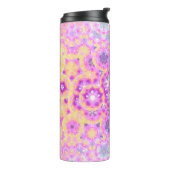 Pastelkleuren geometrisch Abstract patroon Thermosbeker (Gedraaid links)