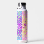 Pastelkleuren geometrisch Abstract patroon Waterfles (Rechts)