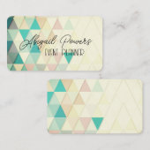 pastelkleuren geometrisch patroon visitekaartje (Voorkant / Achterkant)