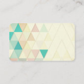 pastelkleuren geometrisch patroon visitekaartje (Achterkant)