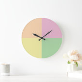 Pastelkleuren geometrische wandklok (Huis)