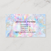 Pastelkleuren gesimuleerde glitter visitekaartje (Achterkant)