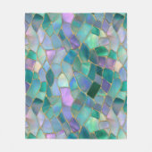 Pastelkleuren glas-in-lood mozaïekpatroon fleece deken (Voorkant)