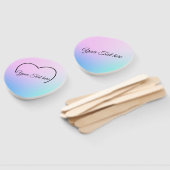 Pastelkleuren hart bovenaan op waaier (Niet-gemonteerd)