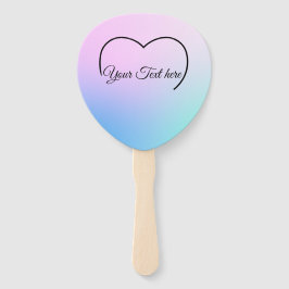 Pastelkleuren hart bovenaan op waaier