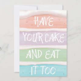 Pastelkleuren: Heb je taart en eet hem ook Kaart