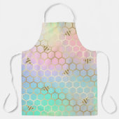 pastelkleuren honeycomb hexagons bijen schort (Voorkant)