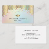 Pastelkleuren Honingbij Design Visitekaartje (Voorkant / Achterkant)
