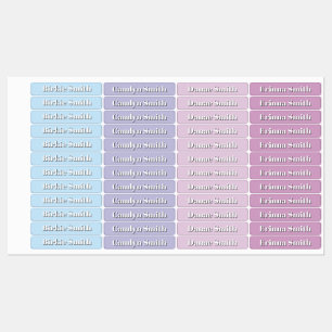 Pastelkleuren Jongen Meisje Terug naar School Labels