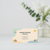 Pastelkleuren - Kinderopvang Visitekaartje (Staand voorkant)