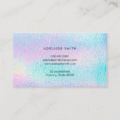 Pastelkleuren leer visitekaartje (Achterkant)