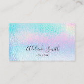 Pastelkleuren leer visitekaartje (Voorkant)