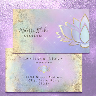 pastelkleuren lotus design visitekaartje