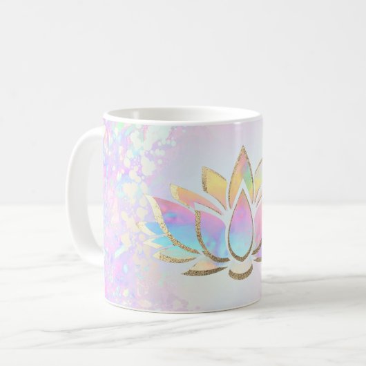 pastelkleuren lotus koffiemok (Voorkant links)