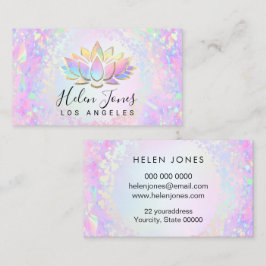 pastelkleuren lotus vierkant businesskaart visitekaartje