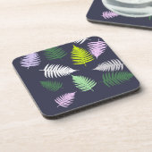 Pastelkleuren Lucky Fern Bier Onderzetter (Linkerzijde)