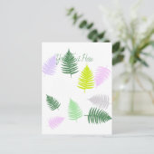 Pastelkleuren Lucky Fern Briefkaart (Staand voorkant)