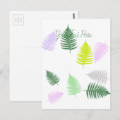 Pastelkleuren Lucky Fern Briefkaart (Voorkant / Achterkant)