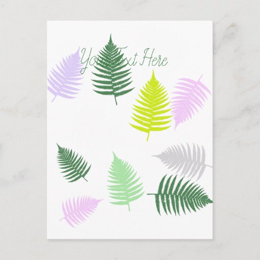 Pastelkleuren Lucky Fern Briefkaart (Voorkant)