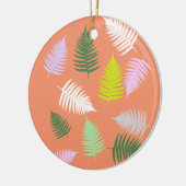 Pastelkleuren Lucky Fern Keramisch Ornament (Links)